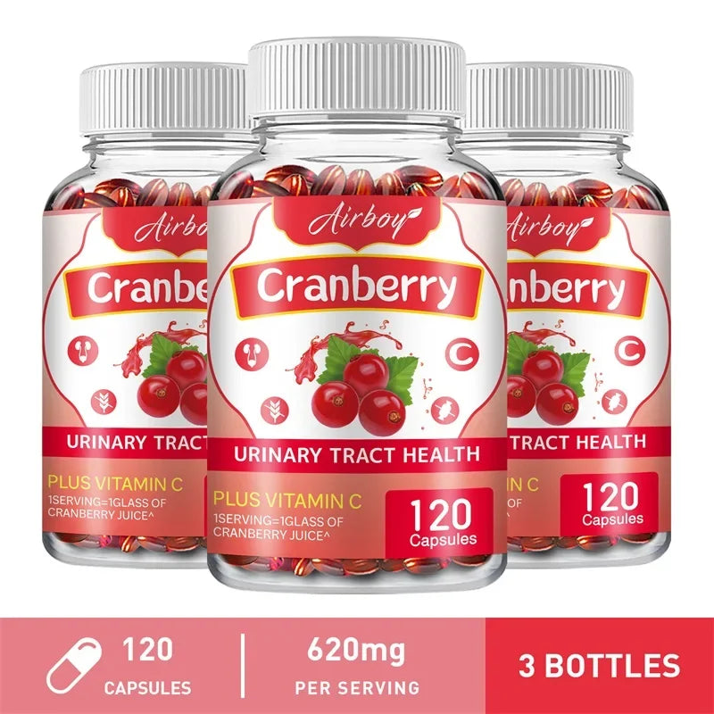 Cranberry Capsules – Supports Urinary Tract Health, Bladder Function, and Provides Antioxidant