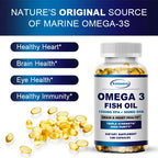 Omega-3 Fish Oil – High EPA 1200mg + DHA 900mg Triple Strength Capsules