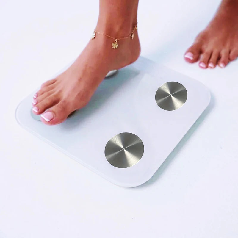 Bluetooth Body Fat Scale – Smart Home Weight Scale with BMR & Heart Rate Monitor (150kg Capacity)