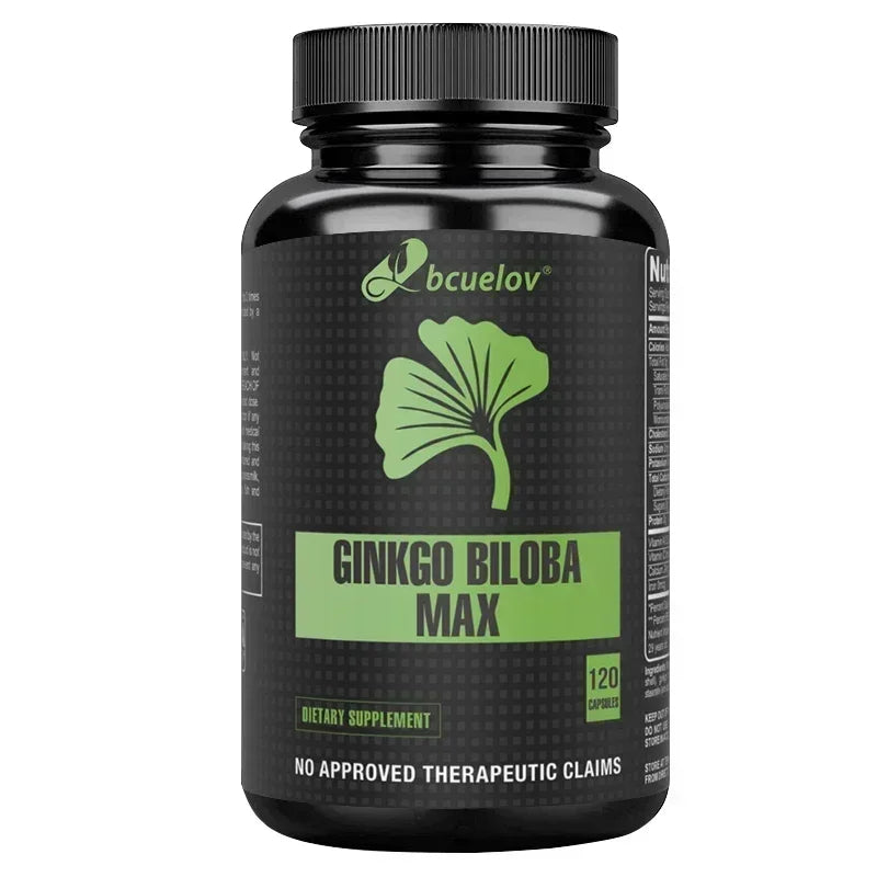 Ginkgo Biloba Capsules – Memory, Focus & Brain Function Support | Non-GMO Antioxidant Supplement
