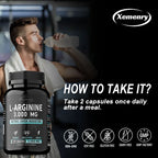 L-Arginine - Supports Muscle Growth, Promotes Blood Circulation, and Enhances Immunity, Improves Endurance and Performance