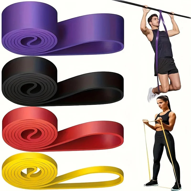 Yoga Resistance Bands Set – 4-Piece Tension Bands for Stretching, Strength & Full-Body Training