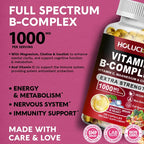 Vitamin B Complex Supplement with Vitamin C & Inositol – Energy, Metabolism, Brain & Heart Health