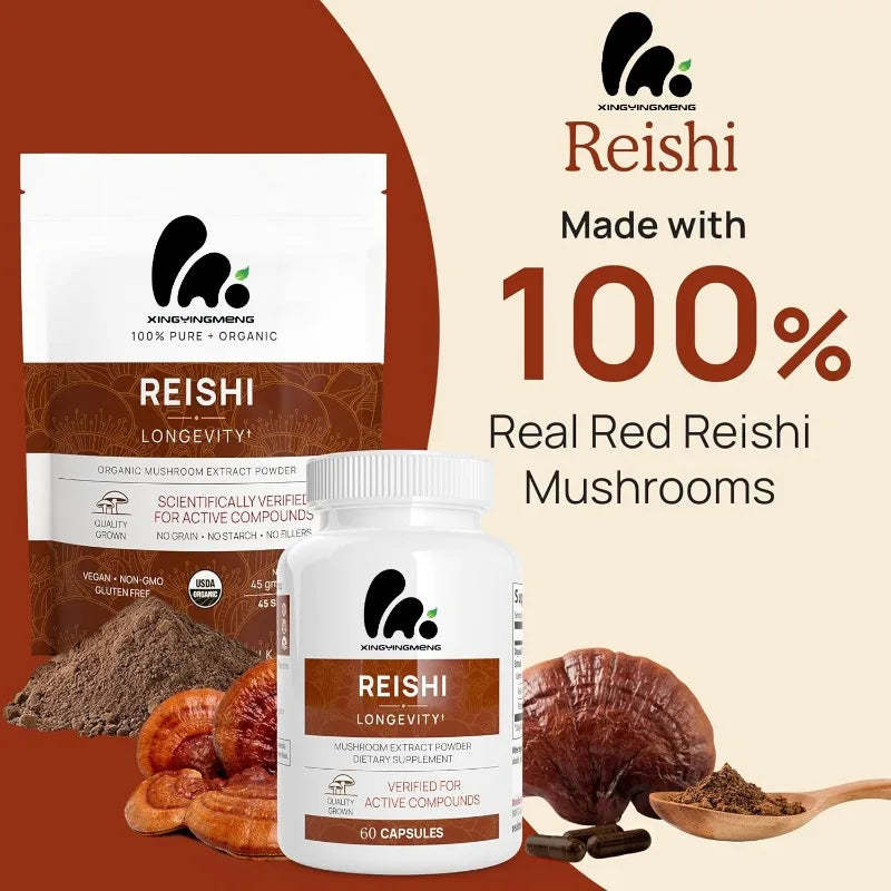 Reishi Mushroom – Immune & Stress Support with Adaptogenic Beta-Glucans