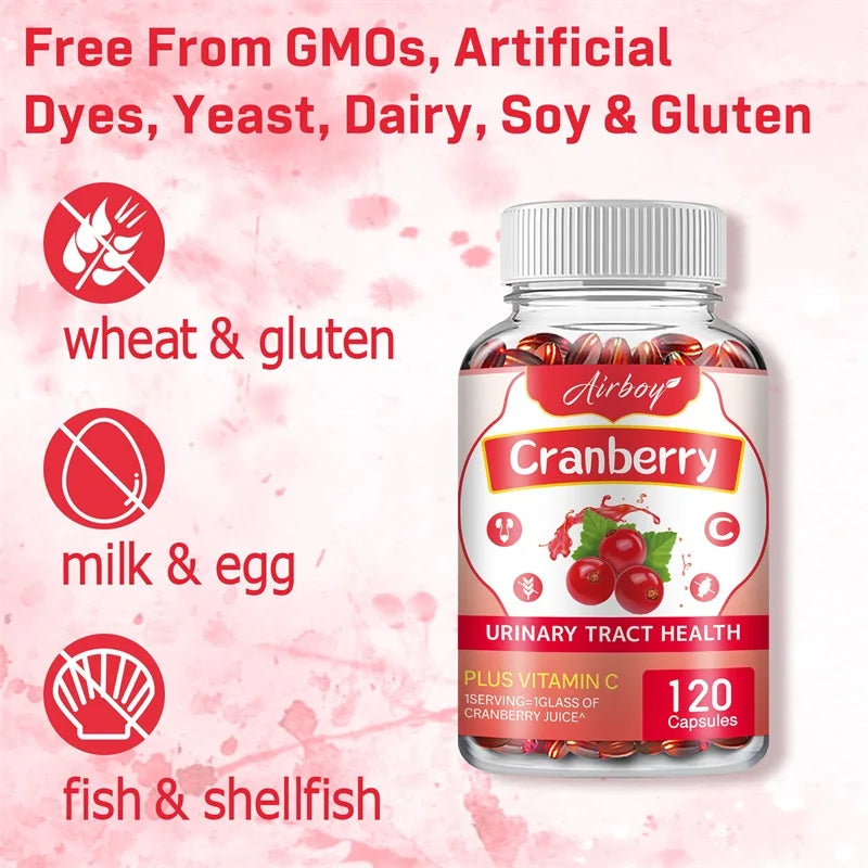Cranberry Capsules – Supports Urinary Tract Health, Bladder Function, and Provides Antioxidant