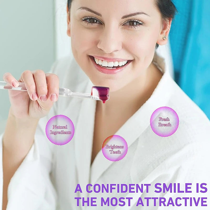 Toothpaste - 5D Teeth Whitening – Color Correction with V34 Purple Dye for Brighter, Whiter Teeth & Fresh Breath