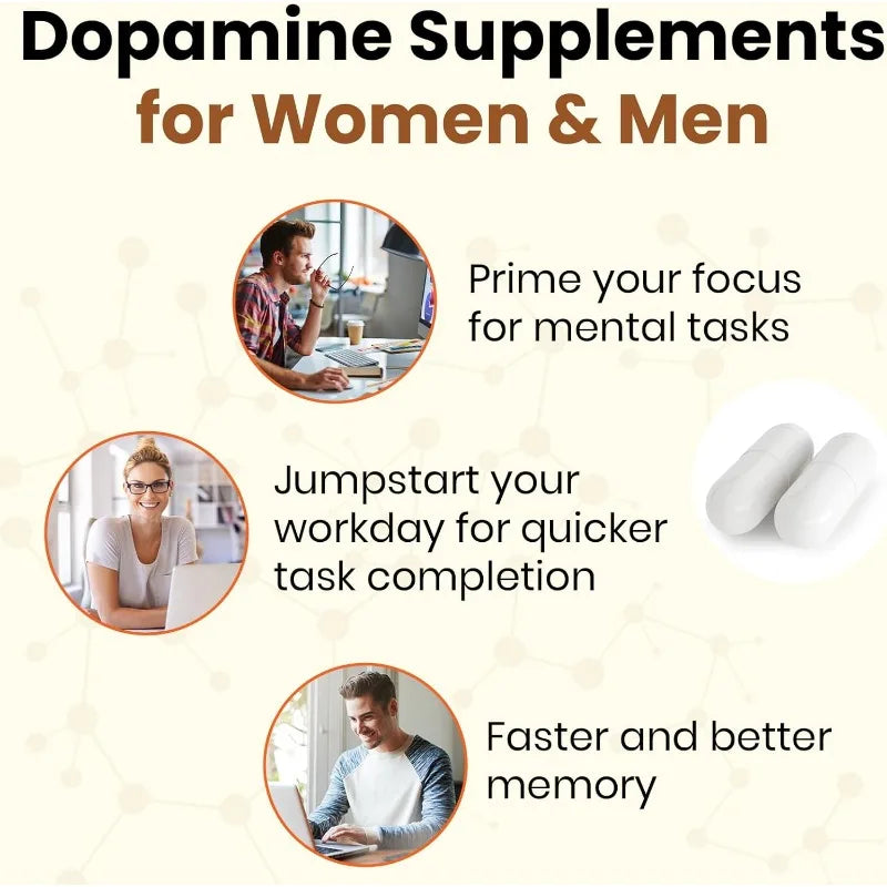 Dopamine Support Capsules – Velvet Bean (Mucuna Pruriens), Adaptogens & Essential Nutrients