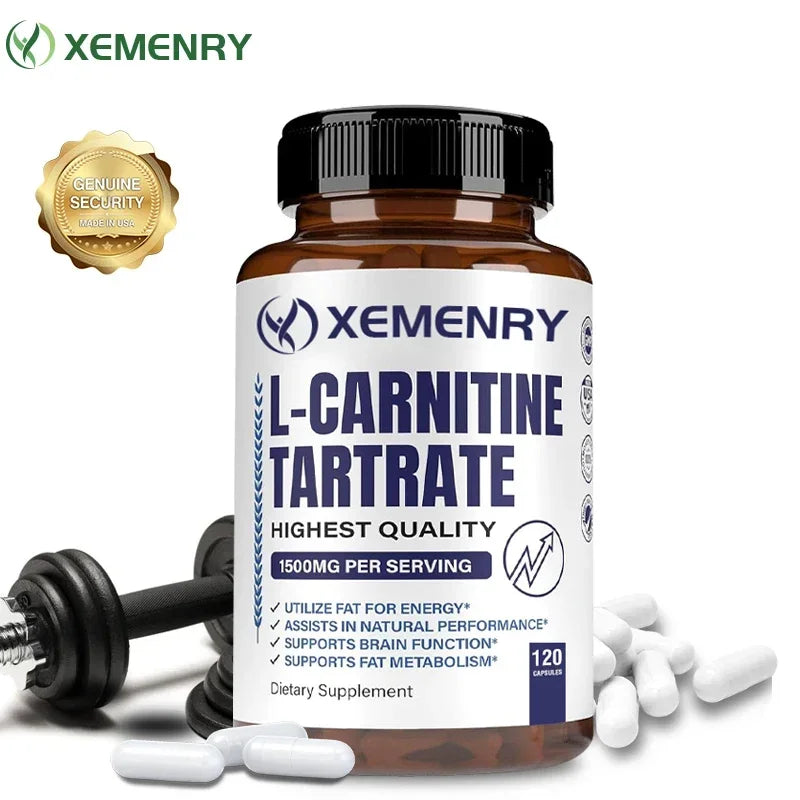 L-Carnitine Tartrate - Supports Metabolism, Boosts Natural Energy, Relieves Fatigue, and Maintains Overall Brain Health Vegan