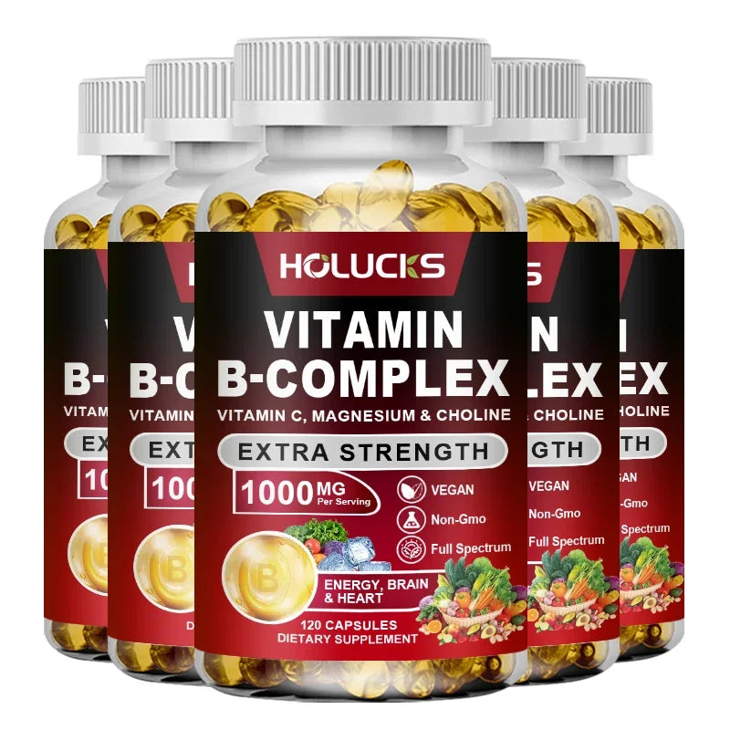 Vitamin B Complex Supplement with Vitamin C & Inositol – Energy, Metabolism, Brain & Heart Health