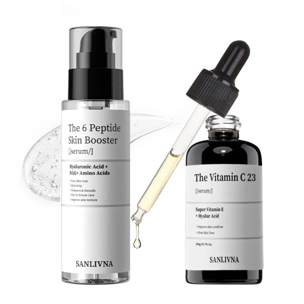 Facial Refreshing Skin Care - 6 Peptide Essence - Set Contains Collagen to Improve Fine Lines, Brighten Skin, Moisturize and Nourish