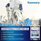 Omega-3 Fish Oil – High EPA 1200mg + DHA 900mg Triple Strength Capsules