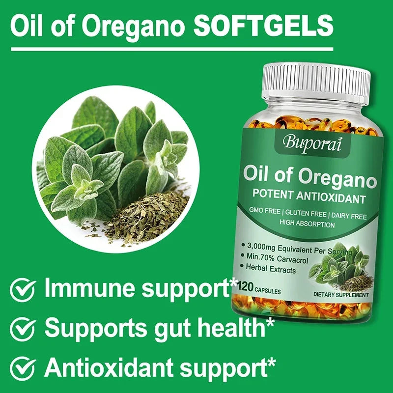 Oil of Oregano – Supports Digestion, Heart Health, Detoxification & Immune Function with 70% Carvacrol
