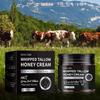 Whipped Beef Tallow Honey Face Cream Deep Moisturizing Skin Care for Men, Enhances Elasticity,Softness, Radiance Moisturizer