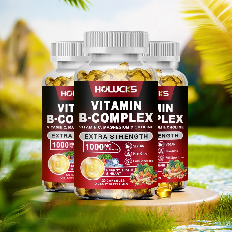 Vitamin B Complex Supplement with Vitamin C & Inositol – Energy, Metabolism, Brain & Heart Health