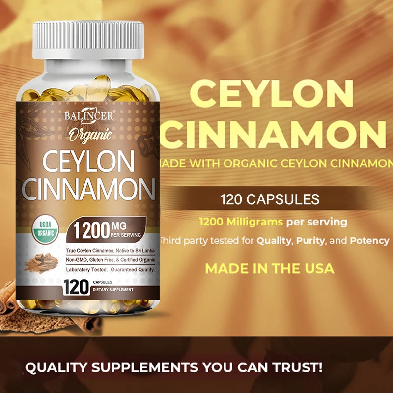 Organic Ceylon Cinnamon Extract – Blood Sugar & Insulin Balance - valued since ancient Egypt and traditionally used to support digestion and vitality.