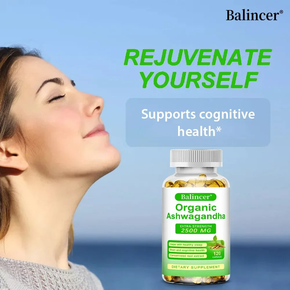 Organic Ashwagandha Supplement – Stress Relief, Energy, Vitality & Hormone Balance