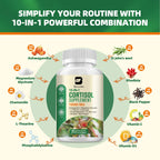 Cortisol Support Capsules with Ashwagandha Extract for Healthy Sleep, Stress Relief, energy regulation and Calm Balance 60/120PCS Bottle