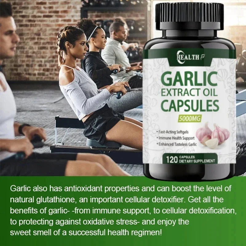 Garlic Extract – Cholesterol & Heart Health Support - Odourless Garlic Soft Capsules - Super Strong - Non-GMO