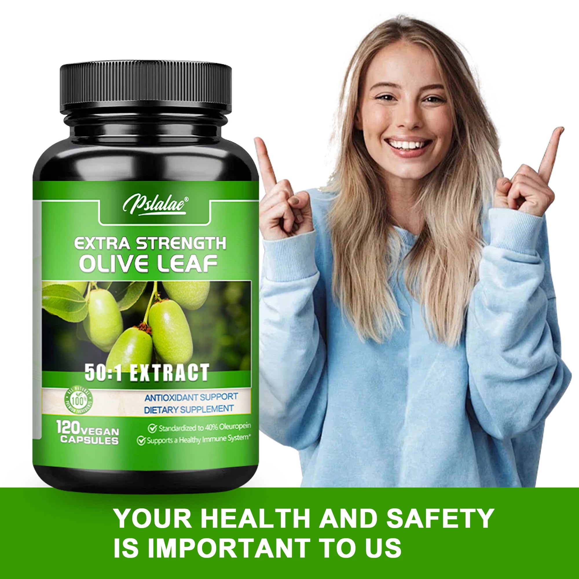 Olive Leaf Extract – Cardiovascular Health & Immune Support, Antioxidant - 40% Oleuropein