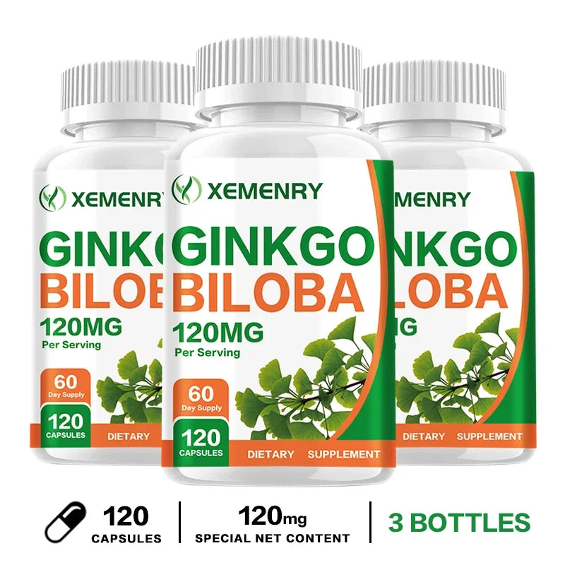 Ginkgo Biloba 120 Mg - Nootropic Brain Supplement To Enhance Memory and Concentration