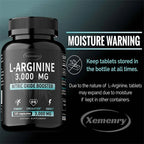 L-Arginine - Supports Muscle Growth, Promotes Blood Circulation, and Enhances Immunity, Improves Endurance and Performance