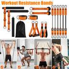 Workout Bar Fitness Resistance Bands Set Pilates Yoga Pull Rope Exercise Training Expander Strength Training Home Bodybuilding