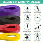 Yoga Resistance Bands Set – 4-Piece Tension Bands for Stretching, Strength & Full-Body Training