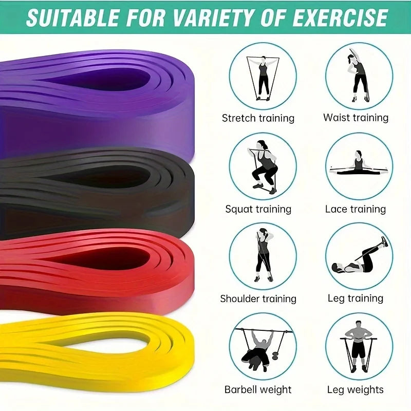 Yoga Resistance Bands Set – 4-Piece Tension Bands for Stretching, Strength & Full-Body Training