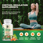 Cortisol Support Capsules with Ashwagandha Extract for Healthy Sleep, Stress Relief, energy regulation and Calm Balance 60/120PCS Bottle