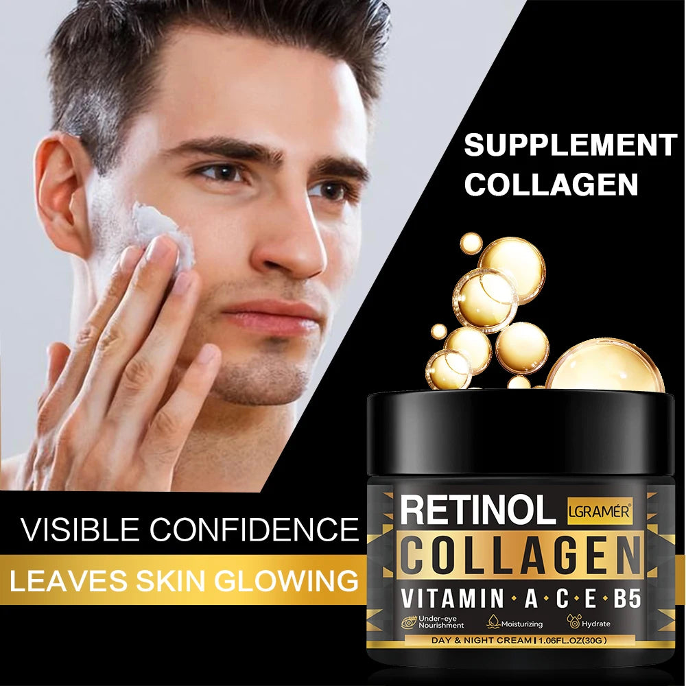 Retinol Collagen Men’s Face Cream – Hydrating, Brightening & Anti-Wrinkle Skincare for Men