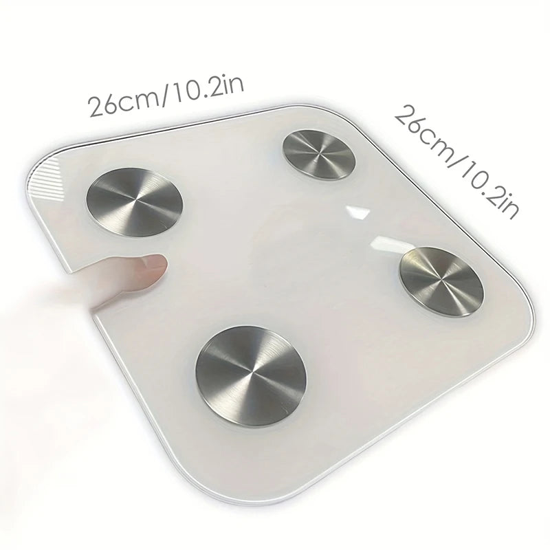 Bluetooth 2 Smart Body Composition Scale – Sleek Minimalist Design with BMR & Heart Rate Tracking