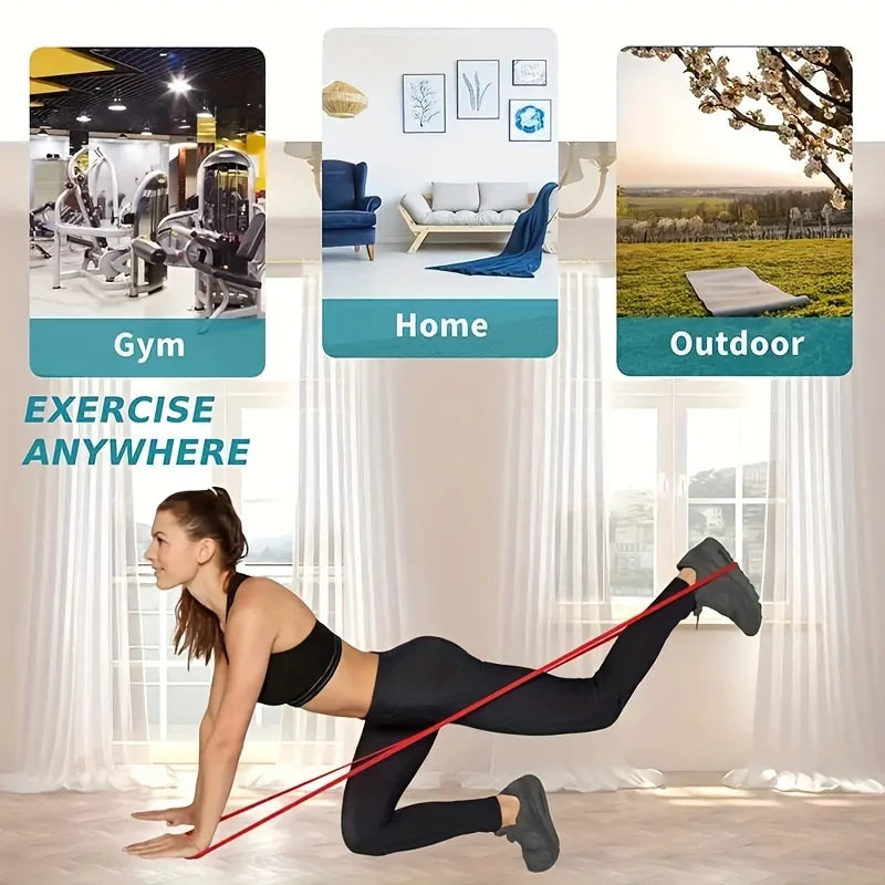 Yoga Resistance Bands Set – 4-Piece Tension Bands for Stretching, Strength & Full-Body Training