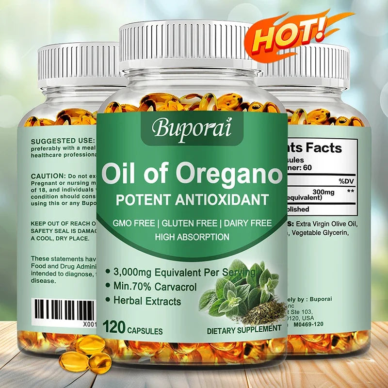 Oil of Oregano – Supports Digestion, Heart Health, Detoxification & Immune Function with 70% Carvacrol