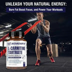 L-Carnitine Tartrate - Supports Metabolism, Boosts Natural Energy, Relieves Fatigue, and Maintains Overall Brain Health Vegan
