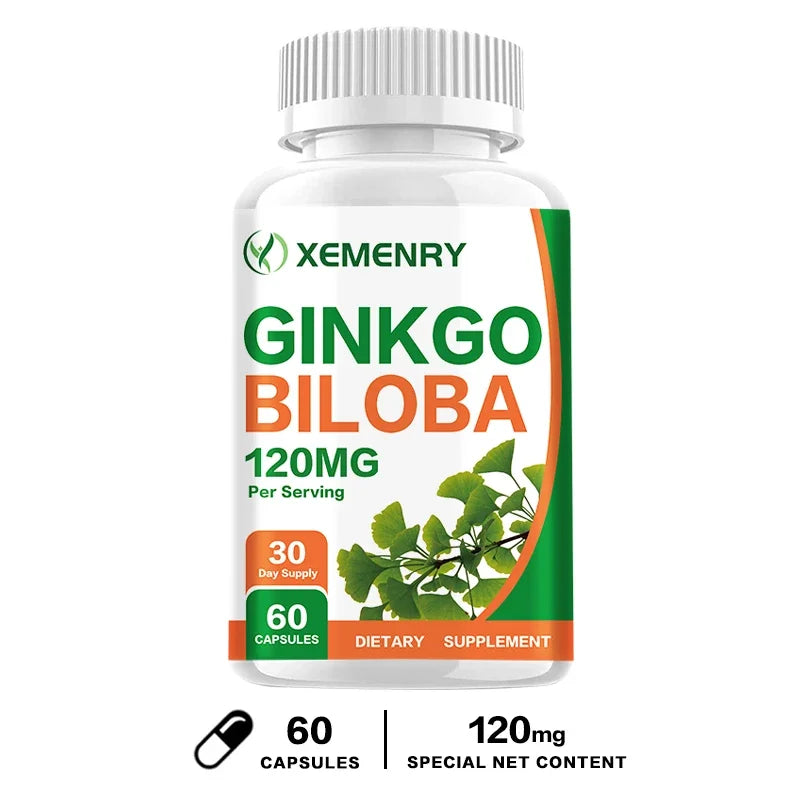 Ginkgo Biloba 120 Mg - Nootropic Brain Supplement To Enhance Memory and Concentration