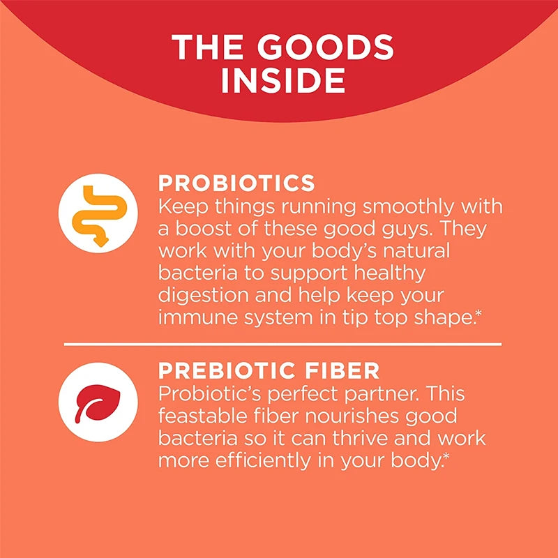 Probiotic + Prebiotic Gummies – Promote Digestive Health, Relieve Bloating, and Support Gut Flora
