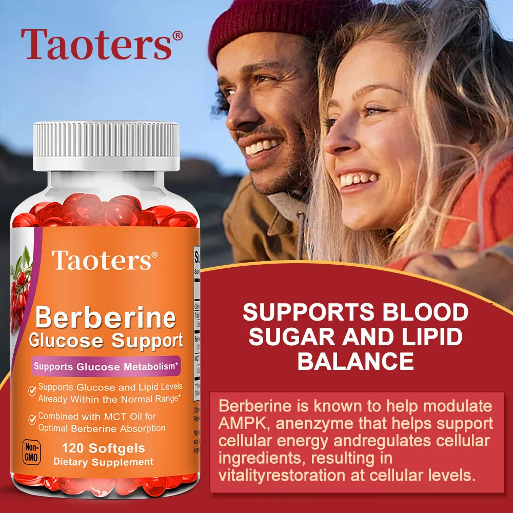 Berberine HCl Capsules – Supports Glucose Balance, Bone & Heart Health, Metabolism, and Immunity with MCT Oil