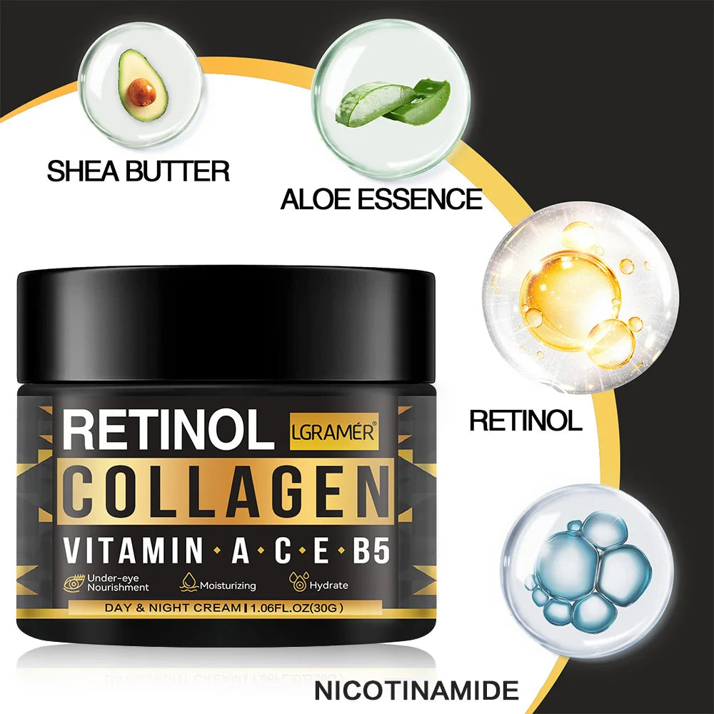 Retinol Collagen Men’s Face Cream – Hydrating, Brightening & Anti-Wrinkle Skincare for Men