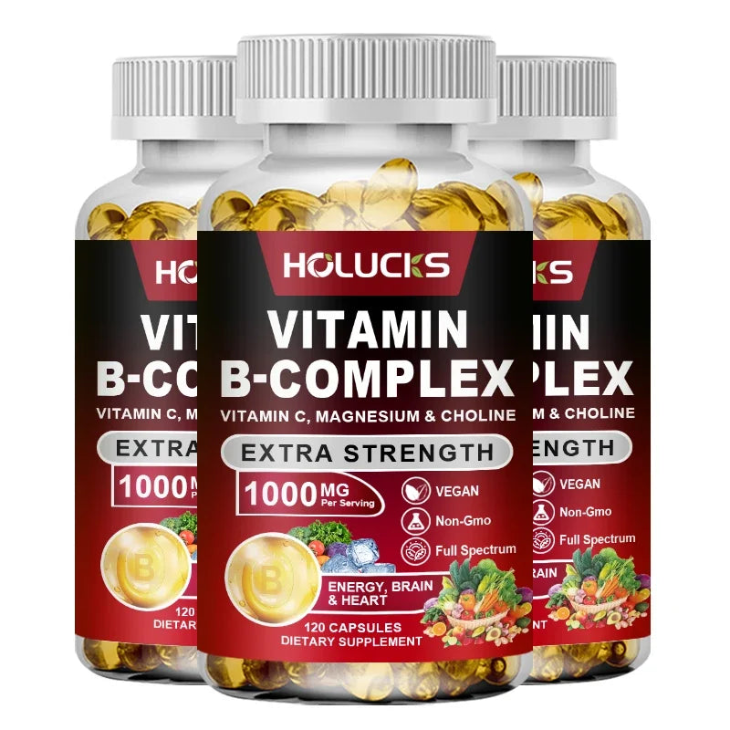 Vitamin B Complex Supplement with Vitamin C & Inositol – Energy, Metabolism, Brain & Heart Health