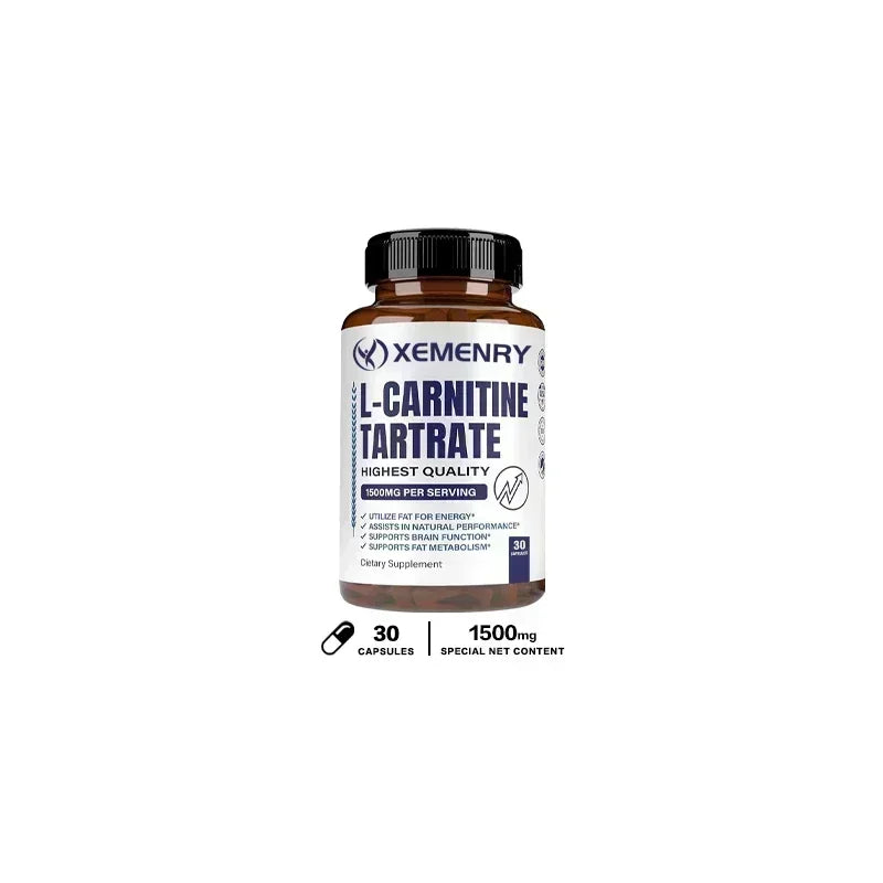 L-Carnitine Tartrate - Supports Metabolism, Boosts Natural Energy, Relieves Fatigue, and Maintains Overall Brain Health Vegan