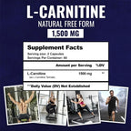 L-Carnitine Tartrate - Supports Metabolism, Boosts Natural Energy, Relieves Fatigue, and Maintains Overall Brain Health Vegan