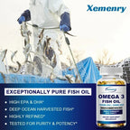 Omega-3 Fish Oil – High EPA 1200mg + DHA 900mg Triple Strength Capsules