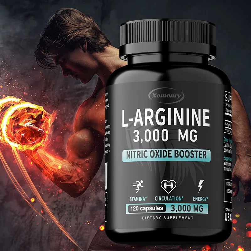 L-Arginine - Supports Muscle Growth, Promotes Blood Circulation, and Enhances Immunity, Improves Endurance and Performance