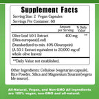 Olive Leaf Extract – Cardiovascular Health & Immune Support, Antioxidant - 40% Oleuropein