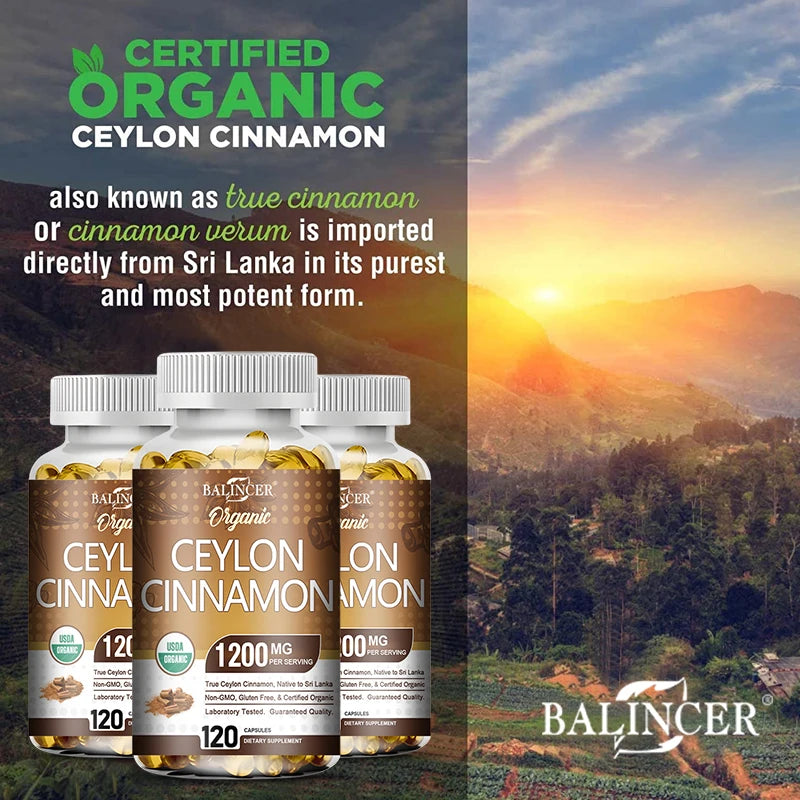 Organic Ceylon Cinnamon Extract – Blood Sugar & Insulin Balance - valued since ancient Egypt and traditionally used to support digestion and vitality.
