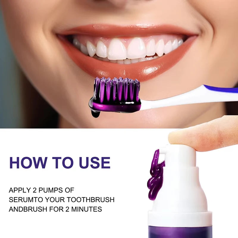 Toothpaste - 5D Teeth Whitening – Color Correction with V34 Purple Dye for Brighter, Whiter Teeth & Fresh Breath