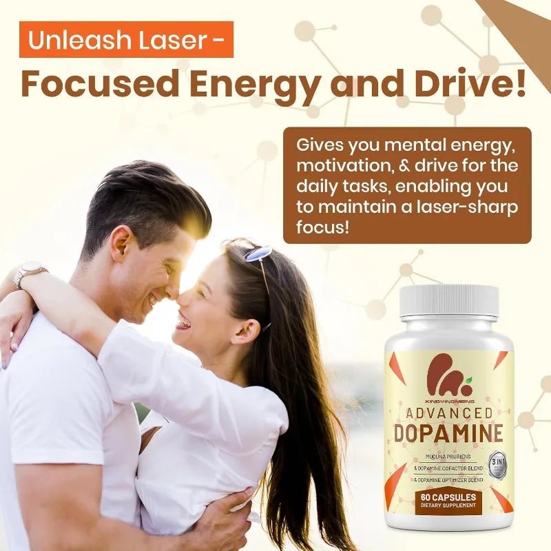 Dopamine Support Capsules – Velvet Bean (Mucuna Pruriens), Adaptogens & Essential Nutrients