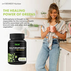 Sulforaphane+ 602mg - Containing Inosidase, Broccoli Seed Extract - Antioxidant Supplement  60 Capsules