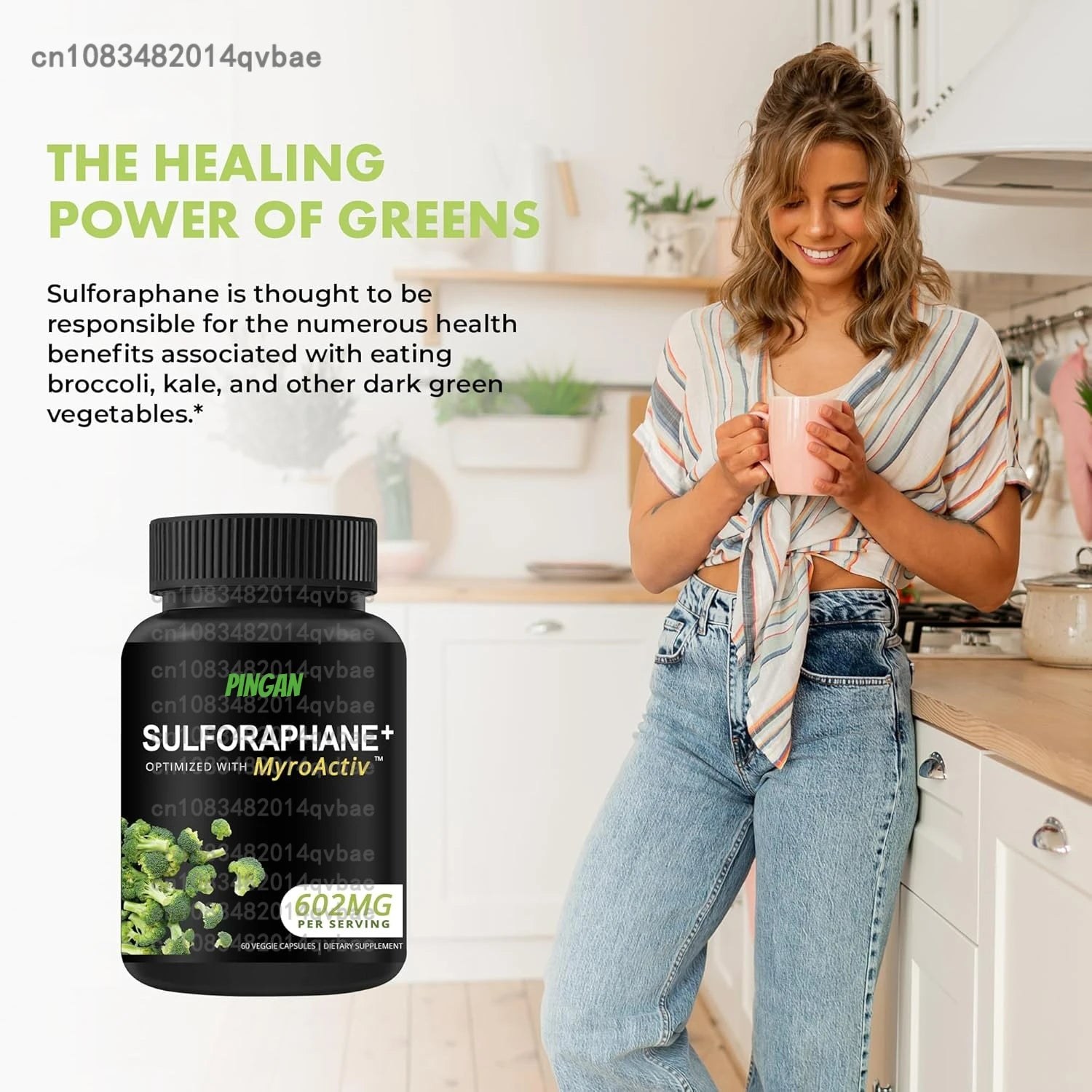 Sulforaphane+ 602mg - Containing Inosidase, Broccoli Seed Extract - Antioxidant Supplement  60 Capsules