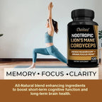 Nootropic Mushroom Blend – Cordyceps, Reishi & Lion’s Mane for Memory, Focus, and Cognitive Health